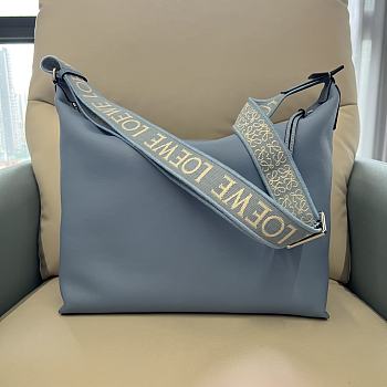 Okify Loewe Cubi Crossbody Bag In Blue 44x30x18cm