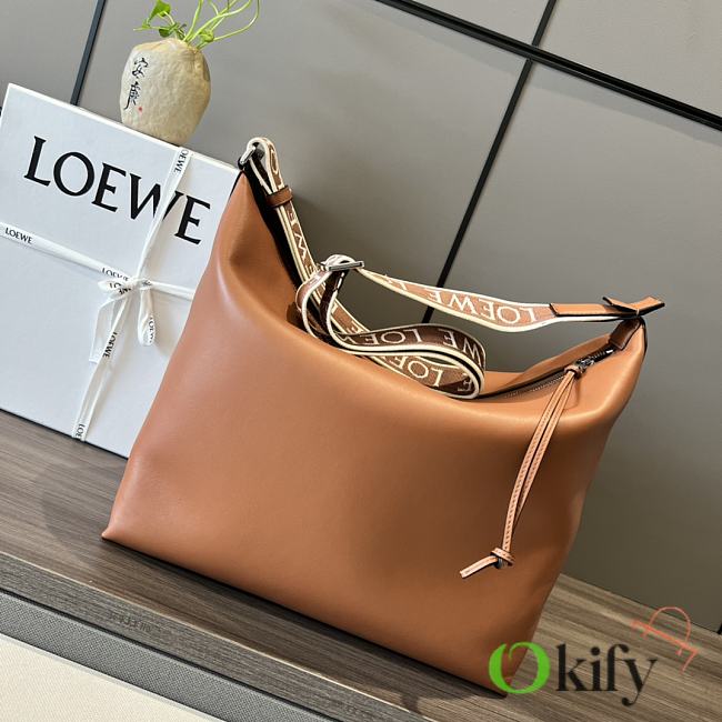 Okify Loewe Cubi Crossbody Bag In Brown 44x30x18cm - 1