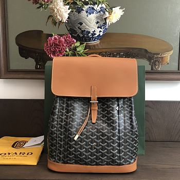 Okify Goyard Alpin Backpack In Black And Brown 30x35x15cm