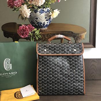 Okify Goyard Saint Leger Backpack In Black And Tan 36x33x16cm 