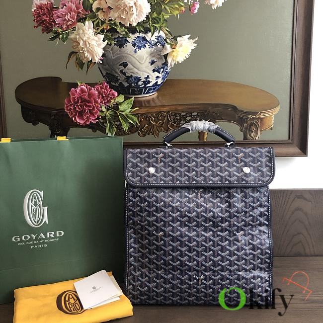 Okify Goyard Saint Leger Backpack In Dark Blue 36x33x16cm  - 1
