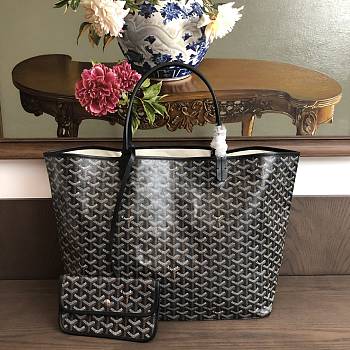 Okify Goyard Saint Louis GM Bag In Black 40x20x32cm 