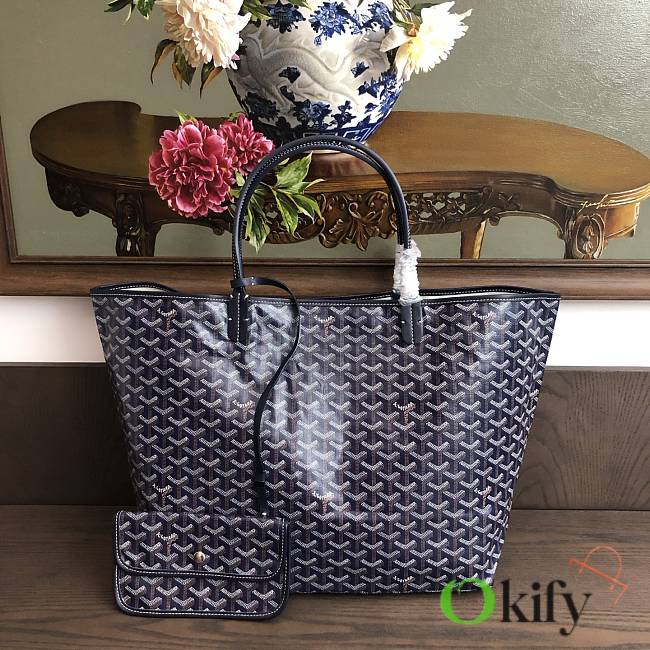 Okify Goyard Saint Louis GM Bag In Dark Blue 40x20x32cm  - 1