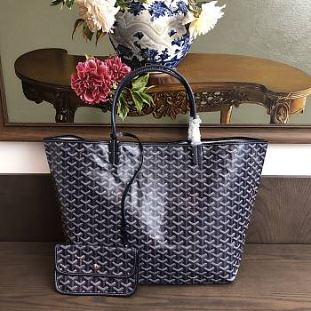 Okify Goyard Saint Louis GM Bag In Dark Blue 40x20x32cm 