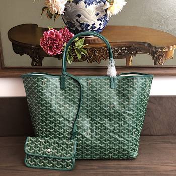 Okify Goyard Saint Louis GM Bag In Green 40x20x32cm 