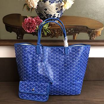 Okify Goyard Saint Louis GM Bag In Blue 40x20x32cm 