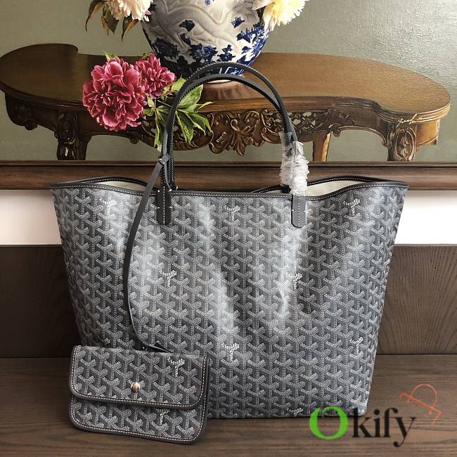 Okify Goyard Saint Louis GM Bag In Gray 40x20x32cm  - 1