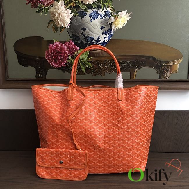 Okify Goyard Saint Louis GM Bag In Orange 40x20x32cm  - 1