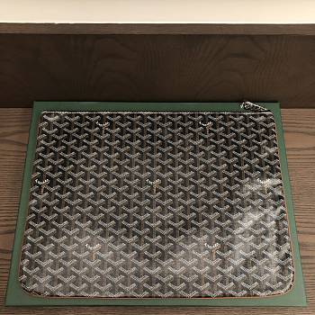 Okify Goyard Senat GM Pouch In Black And Brown 40x29cm