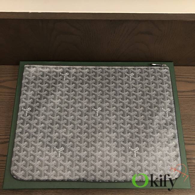 Okify Goyard Senat GM Pouch In Gray 40x29cm - 1