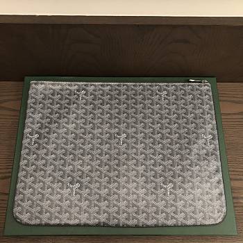 Okify Goyard Senat GM Pouch In Gray 40x29cm