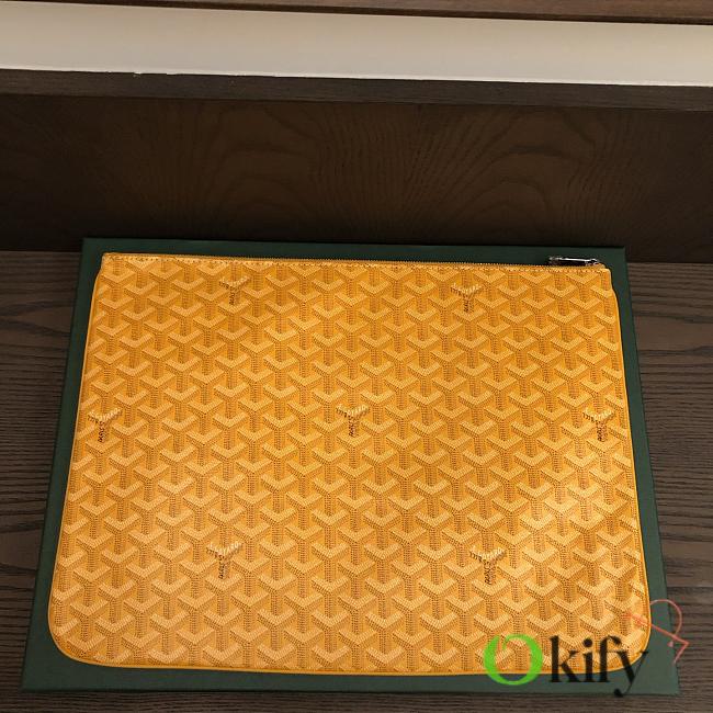 Okify Goyard Senat GM Pouch In Yellow 40x29cm - 1