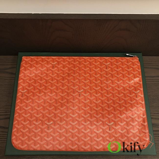 Okify Goyard Senat GM Pouch In Orange 40x29cm - 1