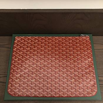Okify Goyard Senat GM Pouch In Red 40x29cm