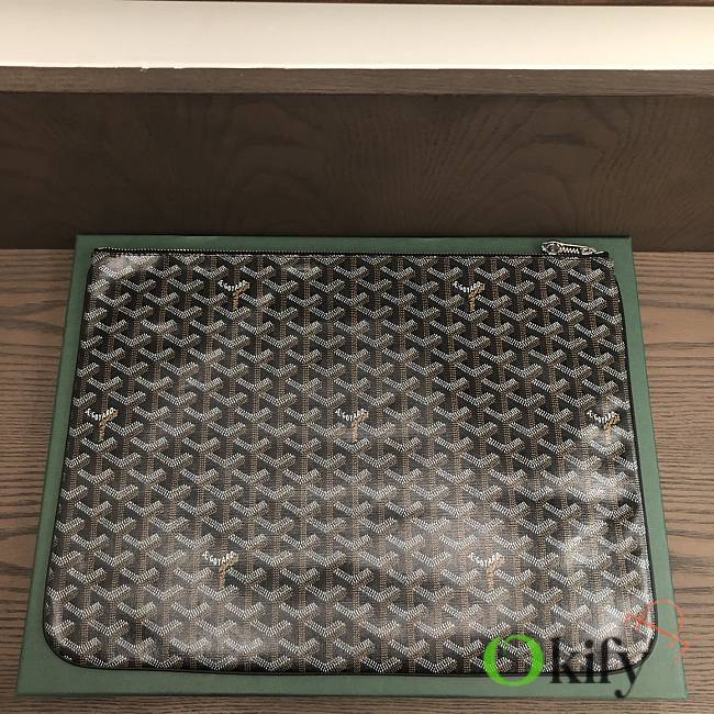 Okify Goyard Senat GM Pouch In Black 40x29cm - 1