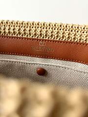 Okify Valentino Large Wicker Tote Bag In Beige 36x27x16cm - 3