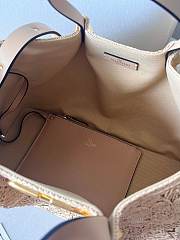 Okify Valentino Large Lace Effect Raffia Tote Bag 35x25x17cm - 5