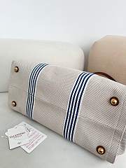 Okify Valentino Garavani Antibes Canvas Bag In Blue 41x33x20cm  - 5
