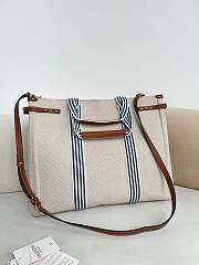 Okify Valentino Garavani Antibes Canvas Bag In Blue 41x33x20cm  - 6