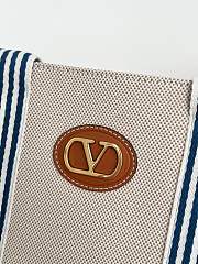 Okify Valentino Garavani Antibes Canvas Bag In Blue 41x33x20cm  - 4