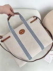 Okify Valentino Garavani Antibes Canvas Bag In Blue 41x33x20cm  - 1