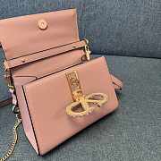 Okify Valentino Garavani Vsling Handbag With Jewel Logo In Pink 22x17x9cm - 6