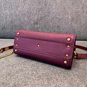 Okify Valentino Garavani Vsling Handbag With Jewel Logo In Dark Red 22x17x9cm - 6