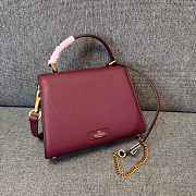 Okify Valentino Garavani Vsling Handbag With Jewel Logo In Dark Red 22x17x9cm - 5