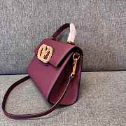 Okify Valentino Garavani Vsling Handbag With Jewel Logo In Dark Red 22x17x9cm - 3