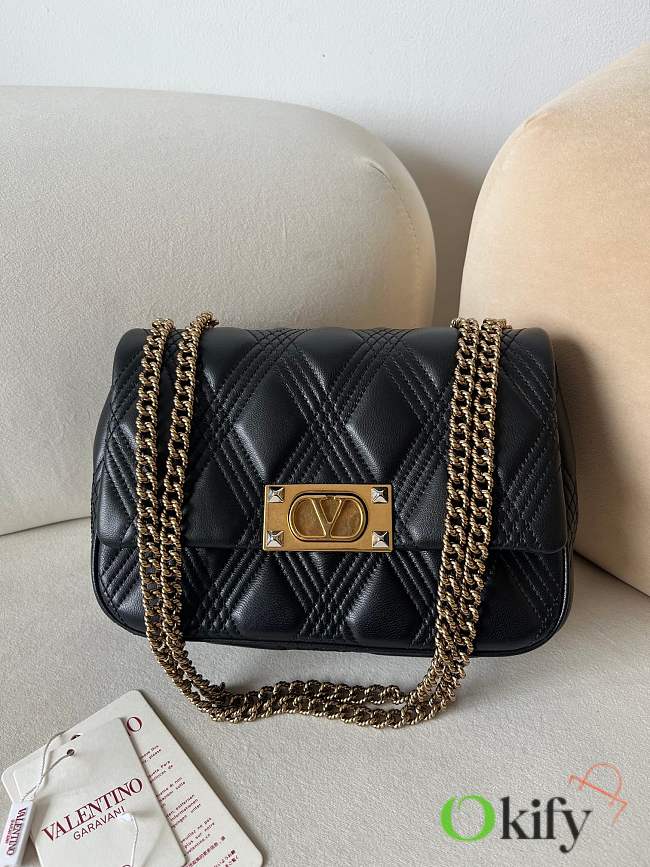 Okify Valentino Medium Quiltie 67 Bag In Black 23x17x8cm - 1