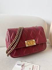 Okify Valentino Medium Quiltie 67 Bag In Dark Red 23x17x8cm - 4