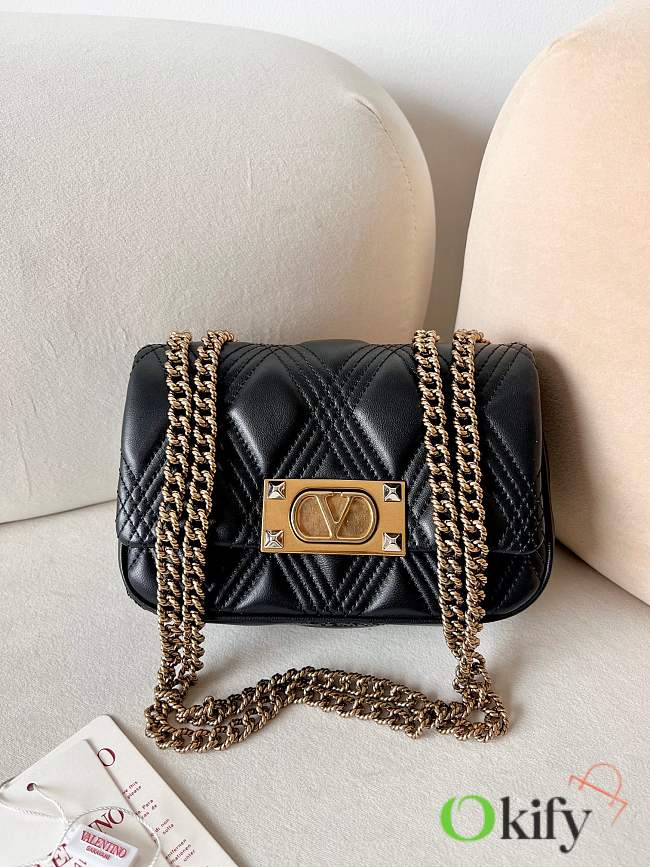 Okify Valentino Small Quiltie 67 Bag In Black 19x13x6cm - 1