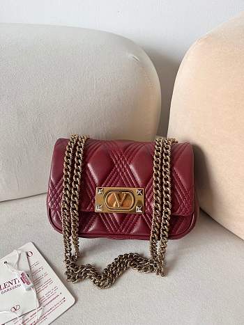 Okify Valentino Small Quiltie 67 Bag In Red 19x13x6cm