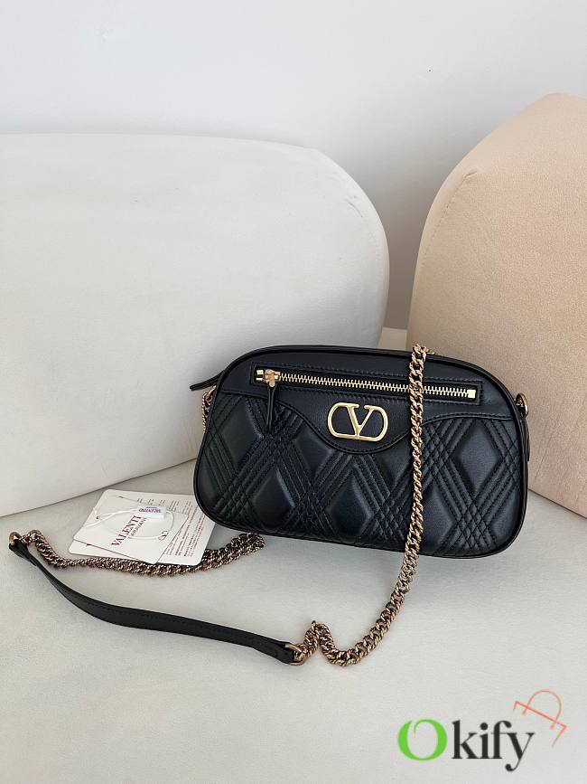 Okify Valentino Medium Quiltie 67 Shoulder Bag In Black 24x16x6.5cm - 1