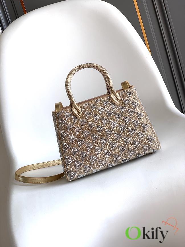 Okify Bvlgari Serpentine Duo Top Handle Bag In Gold And Silver 21.5x15x6cm - 1