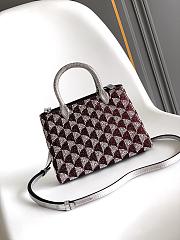 Okify Bvlgari Serpentine Duo Top Handle Bag In Dark Red 21.5x15x6cm - 6