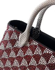 Okify Bvlgari Serpentine Duo Top Handle Bag In Dark Red 21.5x15x6cm - 5