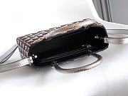 Okify Bvlgari Serpentine Duo Top Handle Bag In Dark Red 21.5x15x6cm - 3