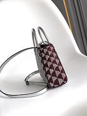 Okify Bvlgari Serpentine Duo Top Handle Bag In Dark Red 21.5x15x6cm - 2