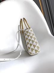 Okify Bvlgari Serpentine Duo Top Handle Bag In White And Gold 21.5x15x6cm - 4