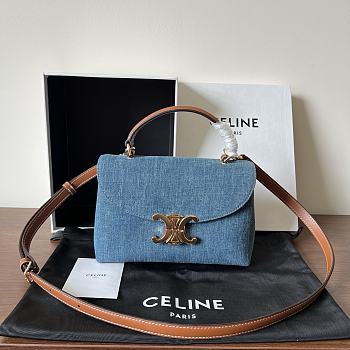 Okify Celine Teen Nino Bag In Denim Blue 20.5x13x8cm
