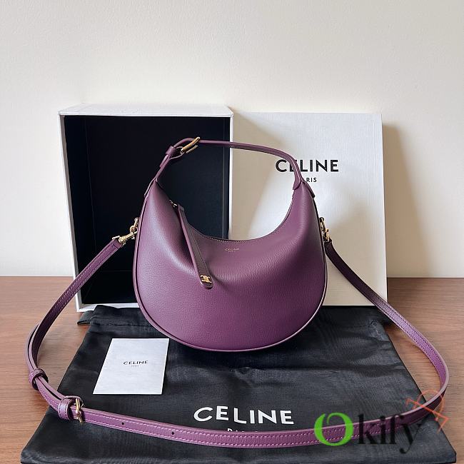 Okify Celine Teen Celine Lulu In Deep Burgundy Grained Calfskin 21x24x5cm - 1