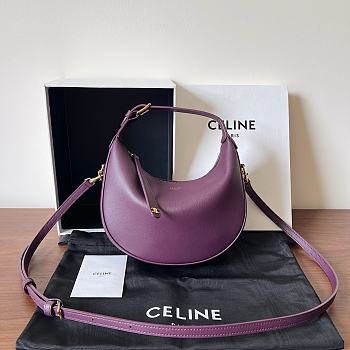 Okify Celine Teen Celine Lulu In Deep Burgundy Grained Calfskin 21x24x5cm