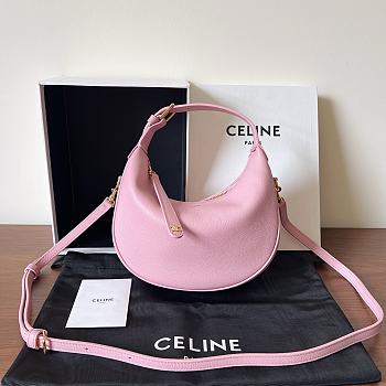 Okify Celine Teen Celine Lulu In Pink Grained Calfskin 21x24x5cm