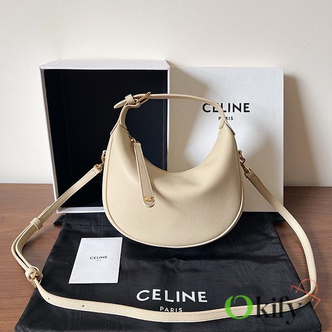 Okify Celine Teen Celine Lulu In Cream White Grained Calfskin 21x24x5cm - 1