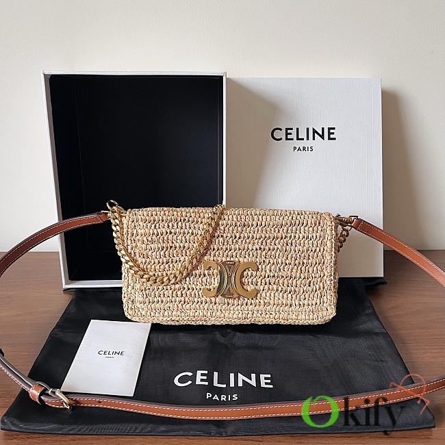 Okify Celine Multipochette In Raffia Bag 23x11x4cm - 1