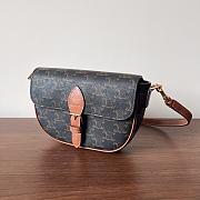 Okify Celine Folco Shoulder Bag In Triomphe Canvas And Calfskin 20x14x5cm - 5