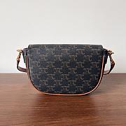 Okify Celine Folco Shoulder Bag In Triomphe Canvas And Calfskin 20x14x5cm - 4