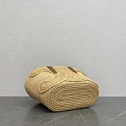 Okify Celine Small Panier Bag With Triomphe Braided Raffia 26x12x20cm - 4