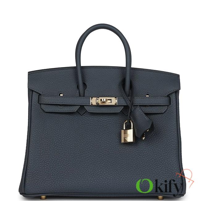 Okify Hermes Birkin 25 Togo Gris Misty Bag  - 1